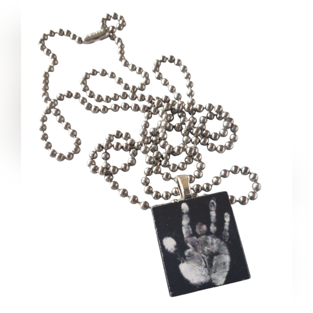 Jerry Garcia Scrabble Tile Necklace with Ball Chain - Grateful Dead